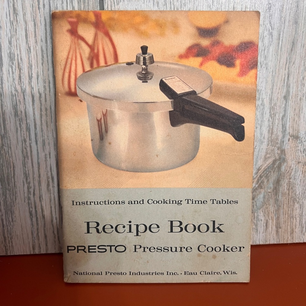 Vintage 1966 Presto Pressure Cooker Recipe Book Instructions Time Tables Manual